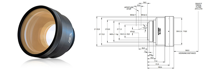 用于光伏领域的 F-theta 透镜